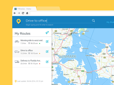 Routes Navigation page