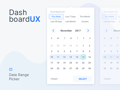 Dashboard UX - 01 Date Range Picker