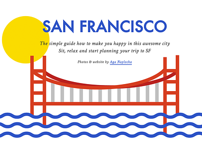 San Francisco Photo Diary blue bridge colorful flat hero minimalistic san francisco sf svg