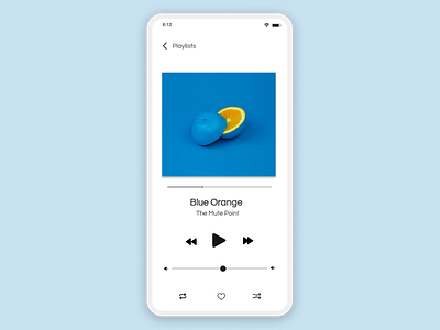 Music player UI design design mobile ui