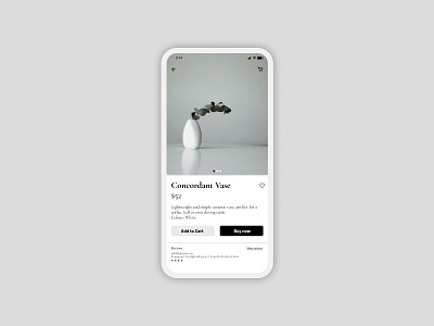 E-Commerce Product Page app design mobile typography ui