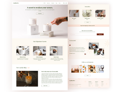 Candles&Co branding design ui web