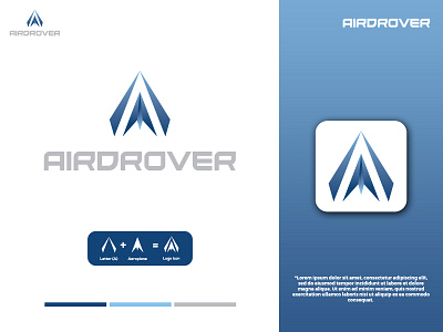 Airdrover branding design gradient logo graphicdesign icon icon design identity lettermark logo logo design