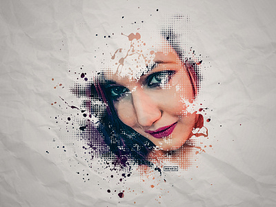 Brush Effect Portrait branding brush effect portrait graphic design mehedi mehedi hasnat mehedi hasnat poster