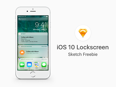 iOS 10 Lockscreen [Sketch Freebie]
