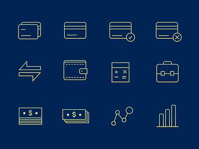 Finance Iconography set digital illustration finance icon artwork iconography sketchapp