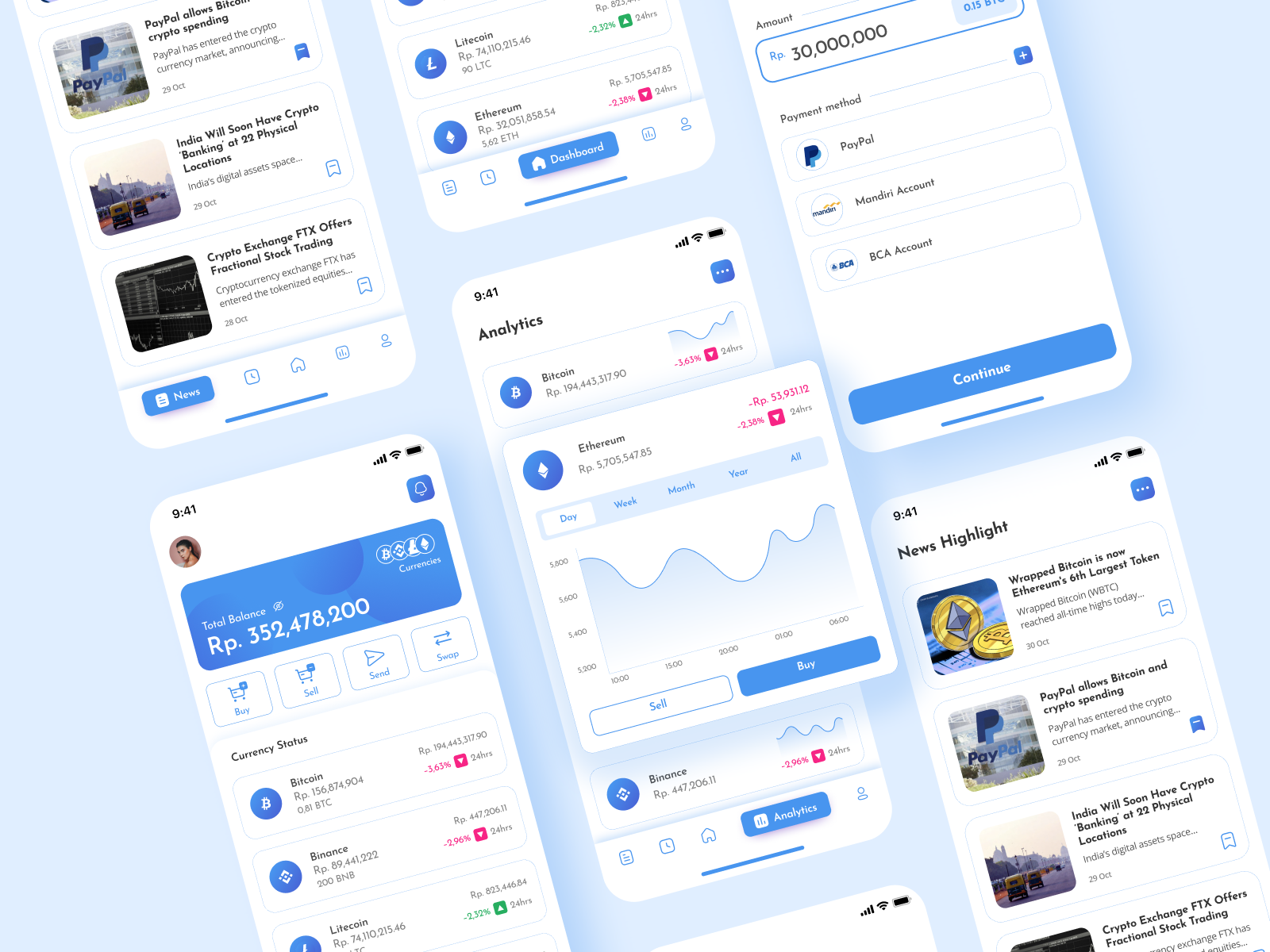 Crypto App Mobile UI Design by Yosafat Kristiawan on Dribbble