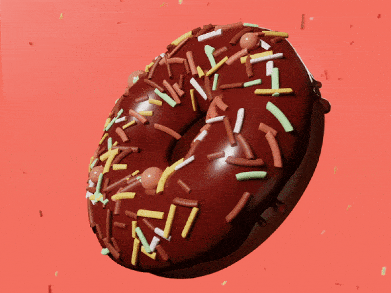 Donut 3d animation