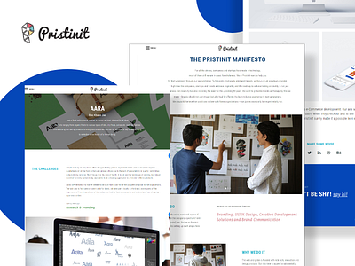Pristinit Solutions | Website Design branding branding design flat illustration logo typography ui ui ux design ux web website