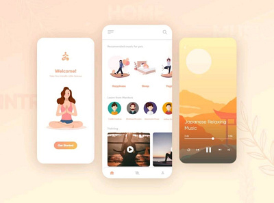 YogaGuru | Mobile App Designing mockup ui uiux