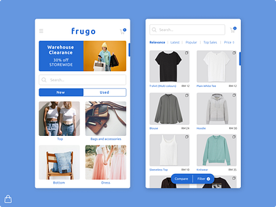 Frugo Shopping App app design logo shopping app