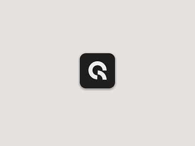 iOS Q Lettermark Icon Concept app design flat icon logo minimal