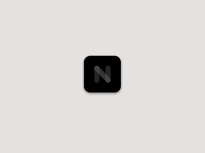 iOS N Lettermark Icon Concept app design flat icon logo minimal
