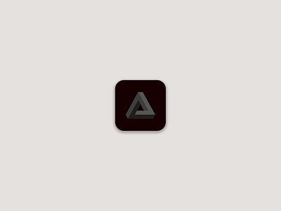 iOS Triangle Icon app dark design flat logo minimal