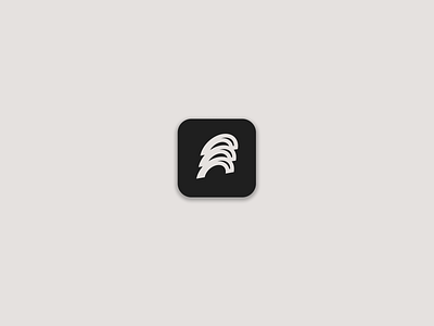 iOS Abstract Icon Concept app branding dark design flat logo minimal vector