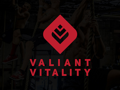 Valiant Vitality exercise fitness gym leaf logo red