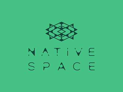 Native Space geometric landscaping logo native space