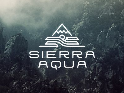 Sierra Aqua aqua logo mountain sierra water