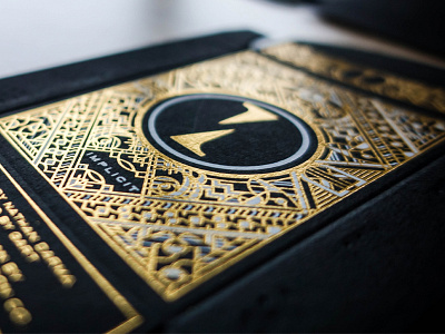 Implicit Box Tester black card cardistry embossed fancy! gold magic print