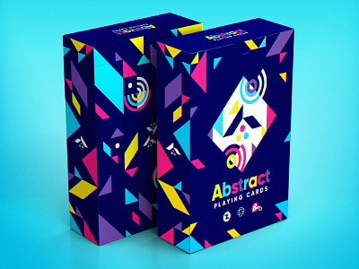 Abstract Playing Cards abstract box colorful geometric packaging playing cards shapes