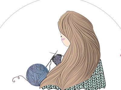 knitting girl