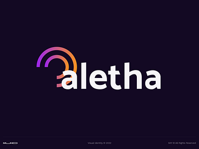 Aletha Colorful Logo Design adobe branding color colourful company concept creative design gradient graphic design idea illustration logo logo design minimal motion graphics simple startup ui vector