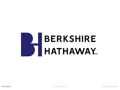 Berkshire Hathaway Logo Redesign adobe appealing branding company creative design graphic design illustration investment logo minimal modern redesign simple ui vector warren buffet