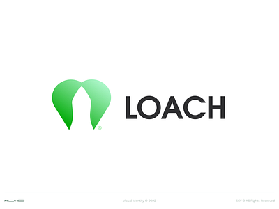 Loach Logo adobe brand branding colorful company concept creative design graphic design green heart idea illustration logo minimal simple ui vector