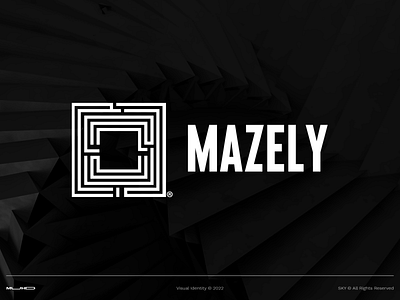 MAZELY adobe app black branding concept creative dark design designs graphic design illustration logo logos marca mark minimal simple ui vector white