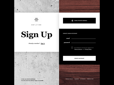 Daily UI 001 - Sign Up 100daychallenge daily ui daily ui 001 dailyui dailyui 001 sign in sign in ui sign up signin signup ui uidesign userinterface uxdesign