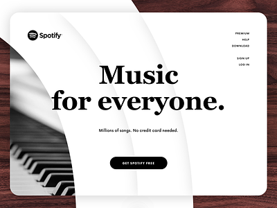 Daily UI 003 - Landing Page (above the fold) 100 day challenge 100 day project 100daychallenge daily ui daily ui 003 dailyui dailyui 003 interface landing page landingpage spotify uiux uiuxdesign uxdesign