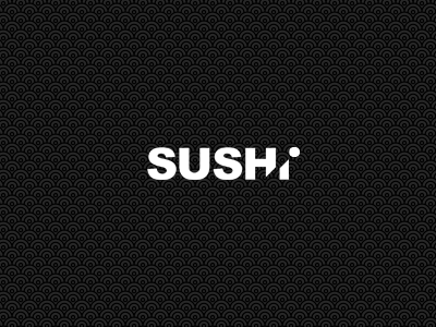 Sushi Logo black branding icon identity logo sushi symbol white