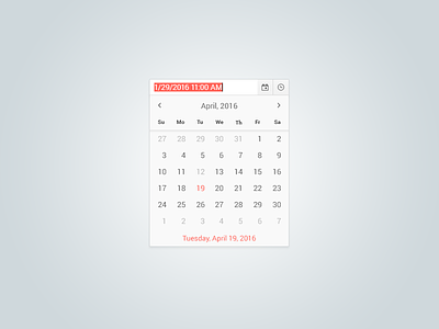 Date & Time Picker calendar component date datepicker dropdown time timepicker ui widget