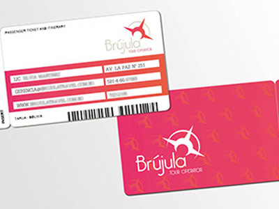 Brújula \ isologo + business card design by Jaime Claure agencia agency bolivia brand branding brujula business card operator tarija tourism tours turismo