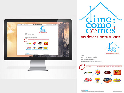 Dime Como Comes \ isologo + web design by Jaime Claure comida creative delivery design e commerce food gift isologo logo online web