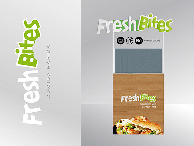 Fresh Bites \ isologo design by Jaime Claure eco food fresh green health isologo juice logo salud