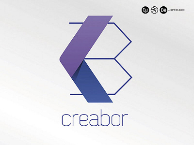 Creabor \ isologo design by Jaime Claure brand design fashion industrial isologo logo style stylish textile texture