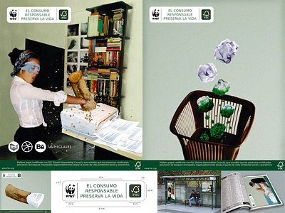 FSC Paper Awareness (WWF) \ ad campaign by Jaime Claure advertising awareness eco fsc green paper wwf