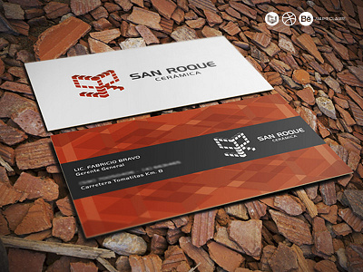 San Roque Ceramics \ business card + isologo design abstract bolivia business card ceramics creative design diseño isologo logo