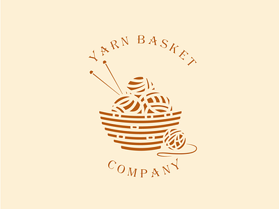 Minimalistic logo basket beige company graphicdesign illustration logo logo design trendy vector yarn