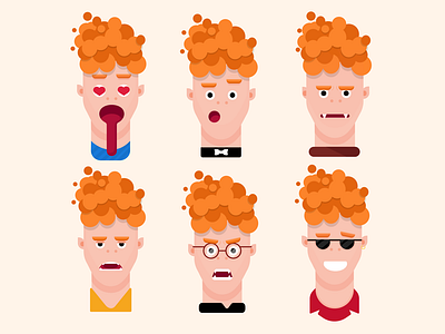 Emotions flat design