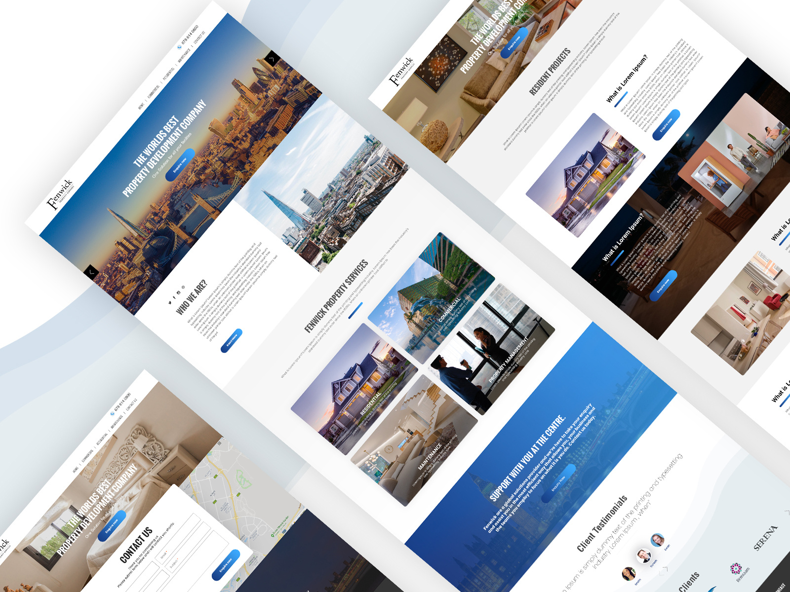 Fenwick property website by Suresh V. on Dribbble