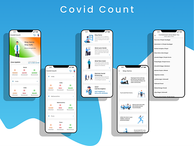 Covid Count app UI app design application design designer flutter mobile app design mobile ui ui uidesign ux webdesign