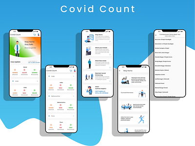 Covid Count app UI