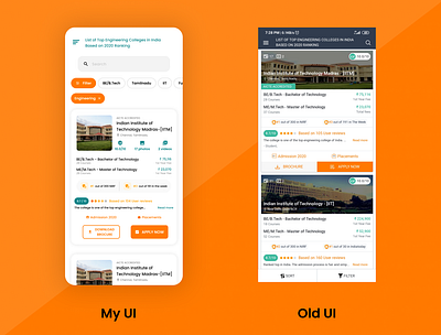 Redesign Concept for College Review App app design application college color design designer figma mobile app design review student ui uidesign