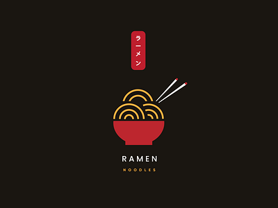 Ramen art color design flat food japanese logo minimal noodles ramen