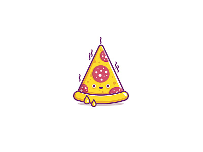 Pizza character fast food food funny hot hot food icon illustration logo pizza vector