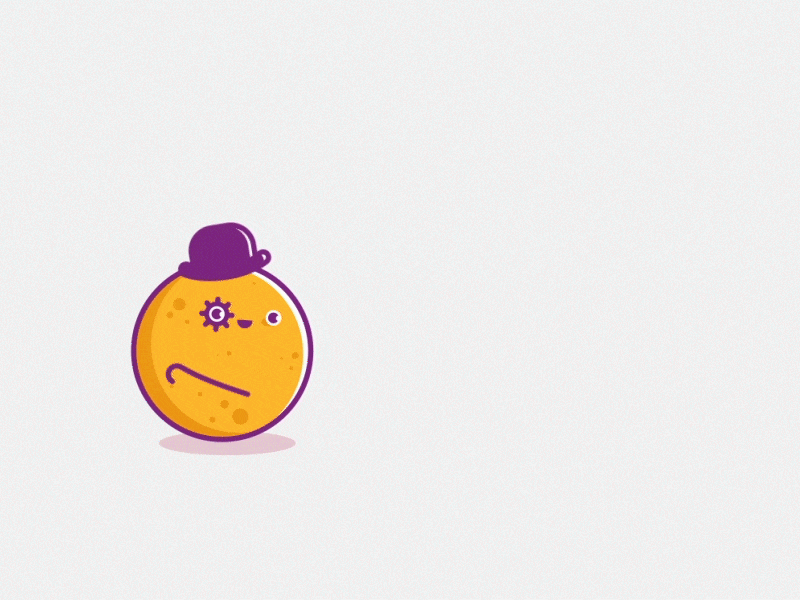 A Clockwork Orange animation character food icon milk motiondesign orange vector