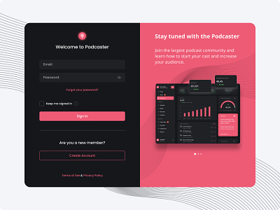 Podcast Web App - Sign in