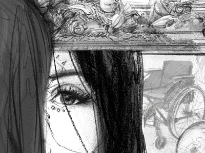 E.N.D. - preview graphic novel artwork black and white comics end graphic novel pencil project roman graphique sketch